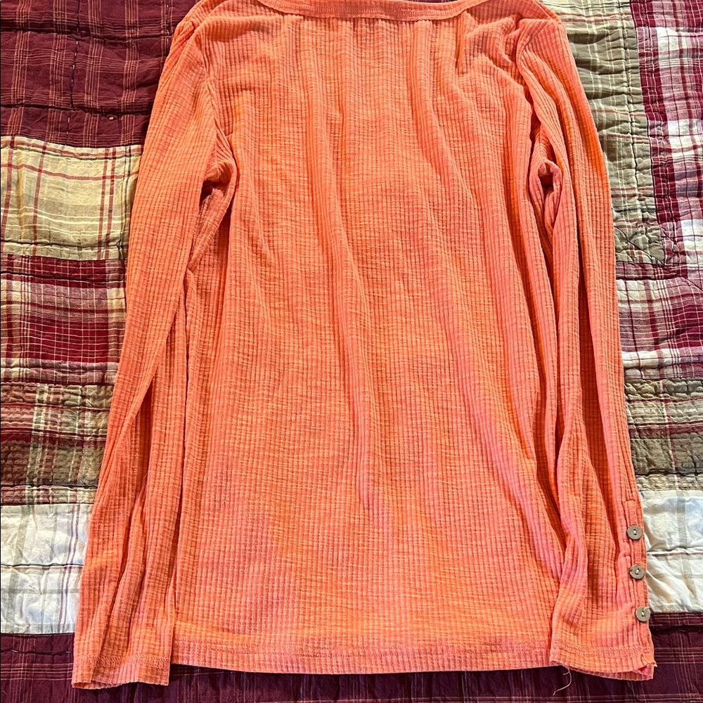 Women's Coral Button-Detail Blouse - Picture 6 of 6